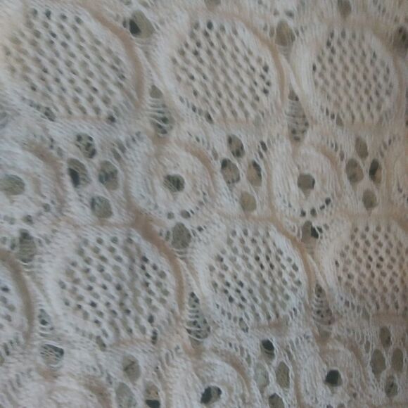 Loft white crocheted lace short sleeve top - Picture 6 of 10